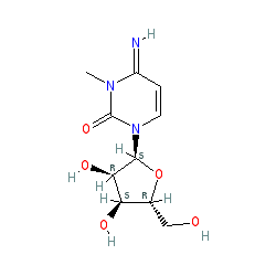 1-((2R,3R,4S,5R)-3,4-Dihydroxy-5-(hydroxymethyl)tetrahydrofuran-2-yl)-4-imino-3-methyl-3,4-dihydropyrimidin-2(1H)-one chemical structure (CAS 2140-64-9)