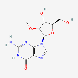 2-Amino-9-((2R,3R,4R,5R)-4-hydroxy-5-(hydroxymethyl)-3-methoxytetrahydrofuran-2-yl)-1H-purin-6(9H)-one chemical structure (CAS 2140-71-8)