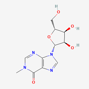 9-((2R,3R,4S,5R)-3,4-Dihydroxy-5-(hydroxymethyl)tetrahydrofuran-2-yl)-1-methyl-1,9-dihydro-6H-purin-6-one chemical structure (CAS 2140-73-0)