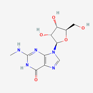 9-((2R,3R,4S,5R)-3,4-Dihydroxy-5-(hydroxymethyl)tetrahydrofuran-2-yl)-2-(methylamino)-1H-purin-6(9H)-one chemical structure (CAS 2140-77-4)