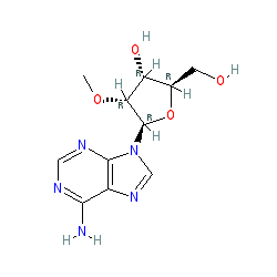 (2R,3R,4R,5R)-5-(6-Amino-9H-purin-9-yl)-2-(hydroxymethyl)-4-methoxytetrahydrofuran-3-ol chemical structure (CAS 2140-79-6)