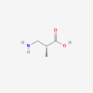 (R)-3-Amino-2-methylpropanoic acid chemical structure (CAS 2140-95-6)