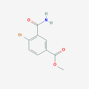 Methyl 4-bromo-3-carbamoylbenzoate chemical structure (CAS 2140305-53-7)