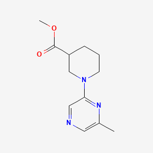 Methyl 1-(6-methylpyrazin-2-yl)piperidine-3-carboxylate chemical structure (CAS 2140305-83-3)