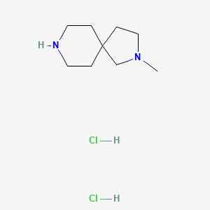 2-Methyl-2,8-diazaspiro[4.5]decane dihydrochloride chemical structure (CAS 2140316-58-9)
