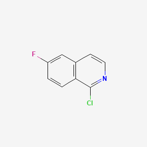 1-Chloro-6-fluoroisoquinoline chemical structure (CAS 214045-86-0)