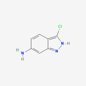 6-Amino-3-chloro-1H-indazole chemical structure (CAS 21413-23-0)