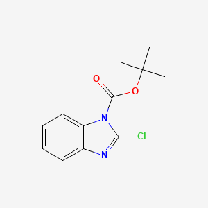 tert-Butyl 2-chloro-1H-benzo[d]imidazole-1-carboxylate chemical structure (CAS 214147-60-1)