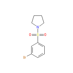 1-((3-Bromophenyl)sulfonyl)pyrrolidine chemical structure (CAS 214210-14-7)
