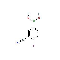 3-Cyano-4-fluorobenzeneboronic acid chemical structure (CAS 214210-21-6)