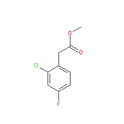 Methyl 2-(2-chloro-4-fluorophenyl)acetate chemical structure (CAS 214262-88-1)