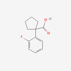 1-(2-Fluorophenyl)cyclopentanecarboxylic acid chemical structure (CAS 214262-96-1)
