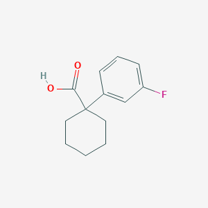 1-(3-Fluorophenyl)cyclohexanecarboxylic acid chemical structure (CAS 214262-98-3)