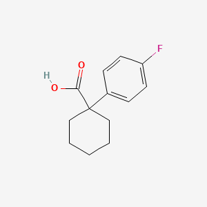 1-(4-Fluorophenyl)cyclohexane-1-carboxylic acid chemical structure (CAS 214263-00-0)
