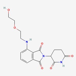 2-(2,6-Dioxopiperidin-3-yl)-4-((2-(2-hydroxyethoxy)ethyl)amino)isoindoline-1,3-dione chemical structure (CAS 2143097-10-1)