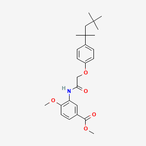 Methyl 4-methoxy-3-(2-(4-(2,4,4-trimethylpentan-2-yl)phenoxy)acetamido)benzoate chemical structure (CAS 2143463-35-6)