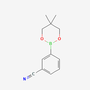 3-(5,5-Dimethyl-1,3,2-dioxaborinan-2-yl)benzonitrile chemical structure (CAS 214360-45-9)