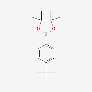2-(4-(tert-Butyl)phenyl)-4,4,5,5-tetramethyl-1,3,2-dioxaborolane chemical structure (CAS 214360-66-4)