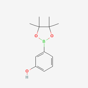 3-(4,4,5,5-Tetramethyl-1,3,2-dioxaborolan-2-yl)phenol chemical structure (CAS 214360-76-6)