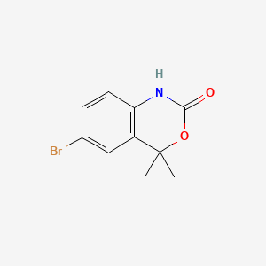 6-Bromo-4,4-dimethyl-1,4-dihydrobenzo[d][1,3]oxazin-2-one chemical structure (CAS 21440-97-1)