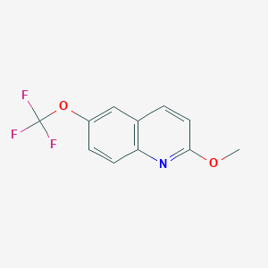 2-Methoxy-6-(trifluoromethoxy)quinoline chemical structure (CAS 2144502-11-2)