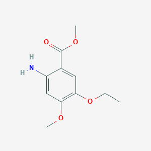 Methyl 2-amino-5-ethoxy-4-methoxybenzoate chemical structure (CAS 214470-85-6)