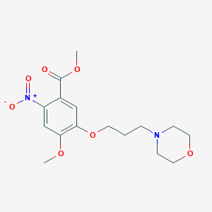 Methyl 4-methoxy-5-(3-morpholinopropoxy)-2-nitrobenzoate chemical structure (CAS 214472-37-4)