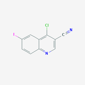 4-Chloro-6-iodoquinoline-3-carbonitrile chemical structure (CAS 214483-20-2)