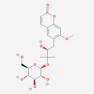 (S)-7-O-Methylpeucedanol 3′-O-β-D-glucopyranoside chemical structure (CAS 214627-06-2)