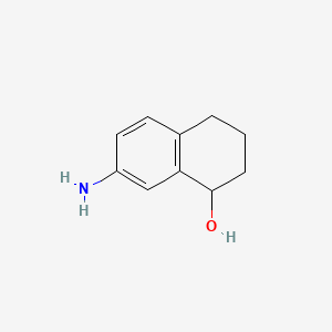 7-Amino-1,2,3,4-tetrahydronaphthalen-1-ol chemical structure (CAS 214698-03-0)