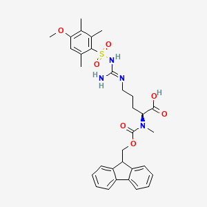 Fmoc-N-Me-Arg(Mtr)-OH chemical structure (CAS 214750-72-8)