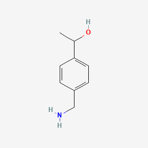 1-(4-(Aminomethyl)phenyl)ethanol chemical structure (CAS 214759-42-9)