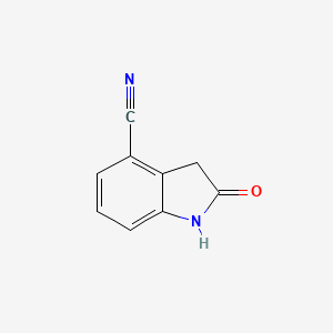 2-Oxoindoline-4-carbonitrile chemical structure (CAS 214759-51-0)