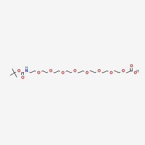 2,2-Dimethyl-4-oxo-3,8,11,14,17,20,23,26,29-nonaoxa-5-azahentriacontan-31-oic acid chemical structure (CAS 2147743-36-8)