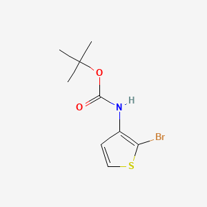 tert-Butyl (2-bromothiophen-3-yl)carbamate chemical structure (CAS 21483-64-7)
