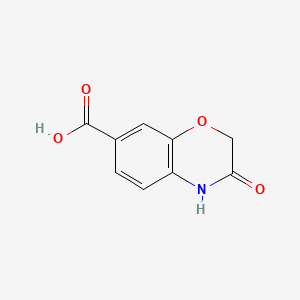 3-Oxo-3,4-dihydro-2H-benzo[b][1,4]oxazine-7-carboxylic acid chemical structure (CAS 214848-62-1)