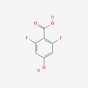 2,6-Difluoro-4-hydroxybenzoic acid chemical structure (CAS 214917-68-7)