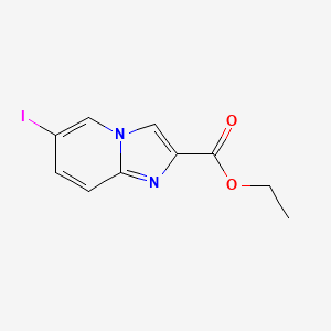 Ethyl 6-iodoimidazo[1,2-a]pyridine-2-carboxylate chemical structure (CAS 214958-32-4)