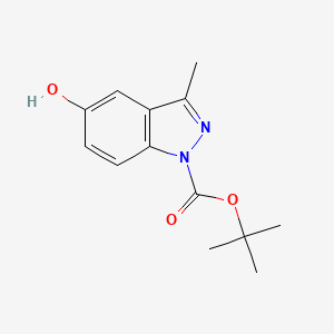tert-Butyl 5-hydroxy-3-methyl-1H-indazole-1-carboxylate chemical structure (CAS 2151041-51-7)