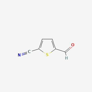 5-Formylthiophene-2-carbonitrile chemical structure (CAS 21512-16-3)