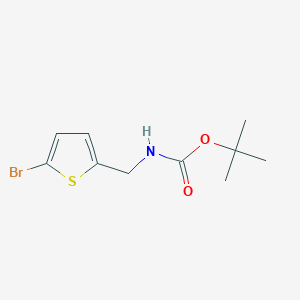 tert-Butyl ((5-bromothiophen-2-yl)methyl)carbamate chemical structure (CAS 215183-27-0)