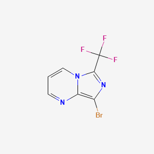 8-Bromo-6-(trifluoromethyl)imidazo[1,5-a]pyrimidine chemical structure (CAS 2151834-34-1)