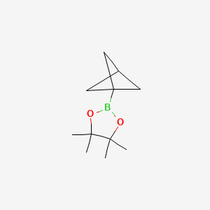 2-{bicyclo[1.1.1]pentan-1-yl}-4,4,5,5-tetramethyl-1,3,2-dioxaborolane chemical structure (CAS 2152645-07-1)