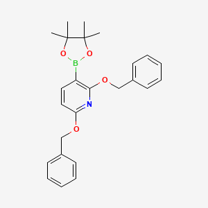 2,6-Bis(benzyloxy)-3-(4,4,5,5-tetramethyl-1,3,2-dioxaborolan-2-yl)pyridine chemical structure (CAS 2152673-80-6)