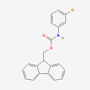 (9H-Fluoren-9-yl)methyl (3-bromophenyl)carbamate chemical structure (CAS 2152776-28-6)