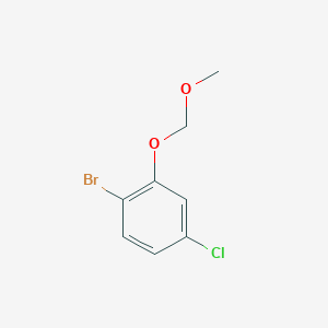 1-Bromo-4-chloro-2-(methoxymethoxy)benzene chemical structure (CAS 2153526-95-3)