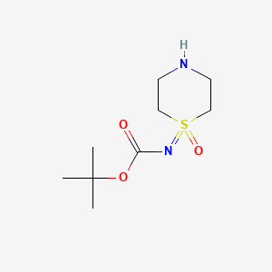 tert-Butyl (1-oxido-1l6-thiomorpholin-1-ylidene)carbamate chemical structure (CAS 2154245-24-4)