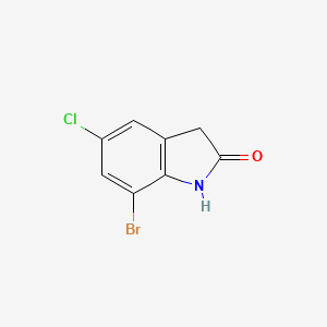 7-Bromo-5-chloroindolin-2-one chemical structure (CAS 215433-19-5)