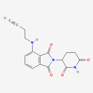 4-(But-3-yn-1-ylamino)-2-(2,6-dioxopiperidin-3-yl)isoindoline-1,3-dione chemical structure (CAS 2154356-73-5)