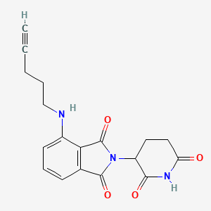 2-(2,6-Dioxopiperidin-3-yl)-4-(pent-4-yn-1-ylamino)isoindoline-1,3-dione chemical structure (CAS 2154356-75-7)